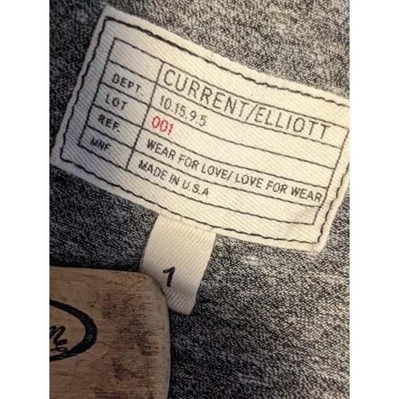 Current/Elliott Size 1 Ruffle Roadie Heather Gray T Shirt Dress Cotton GUC - Picture 3 of 12